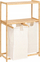 Raft buke Bamboo Tidy Box, 72 x 33 x 109 cm, 2 shporta, bezhë