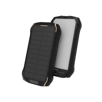 Powerbank diellor Vinnic SACA PEAK, 10000mAh, IP65, ngjyrë e zezë