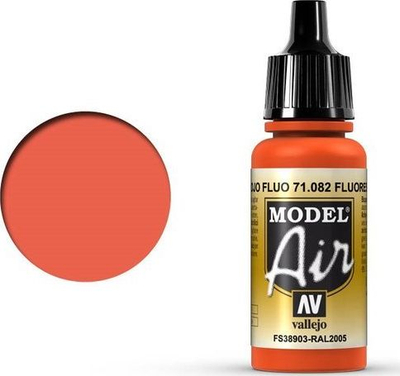 Bojë akrilike Vallejo Model Air Fluorescent Red, 17ml, e kuqe që ndriçon