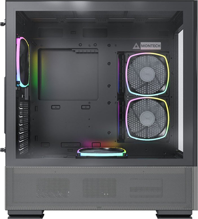 Куќиште за компјутер Montech SKY TWO ARGB, Црна, Midi Tower