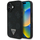 Футрола Guess Grained Hot Stamp Peony, MagSafe, за iPhone 16 6.1", црна