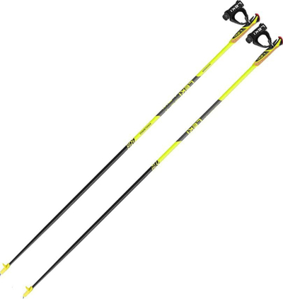 Shkopinj skish nordike Leki SR PRC 650, karboni, 140cm, neon