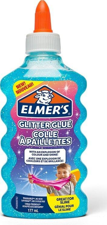 Ngjitës me shkëlqim Elmers Glitter Glue Blue, 177ml, blu