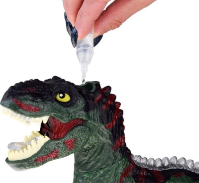 Dino Rex lodër me pult, me tym e drita, jeshil
