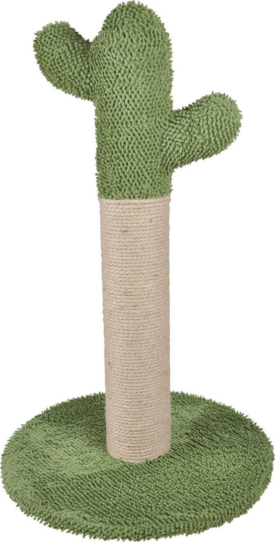Shtyllë gërvishtëse për mace Love Story Cactus, 40x40x65.5cm, poliester dhe jute, jeshile