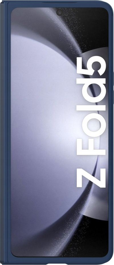 Kuti telefoni Nillkin Silky për Samsung Galaxy Z Fold 5, silikon me prekje të butë, kapak kamere rrëshqitës, blu