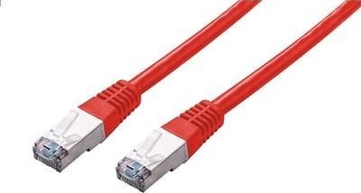 Kabllo rrjeti C-TECH CB-PP5F-05R, Cat5e FTP, 0.5m, e kuqe