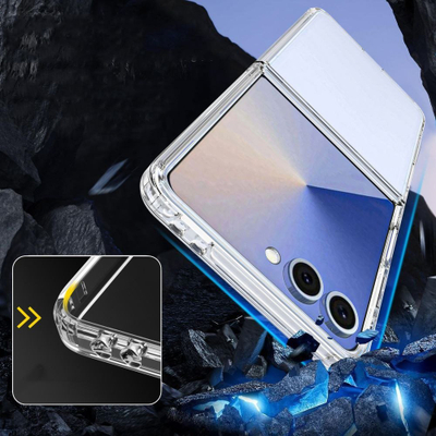 Kapak telefoni Tech-Protect Flexair Hybrid për Galaxy Z Flip 7, transparent