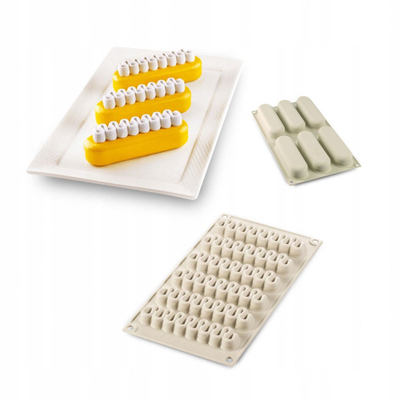Калап 3D силиконски Silikomart Pop Eclair, 100% платинум силикон, сив