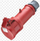 Prizë industriale lidhëse Mennekes ProTOP II 194A, 16A 400V, IP44, e kuqe