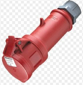 Prizë industriale lidhëse Mennekes ProTOP II 194A, 16A 400V, IP44, e kuqe