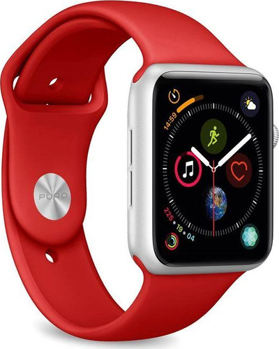 Rrip për orë inteligjente Icon Aw44iconred, silikon, për Apple Watch 44mm, i kuq