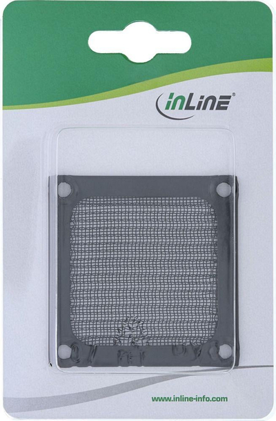 Rrethore kapak ventilatori me filtër InLine 33376S, 60 mm, i zi