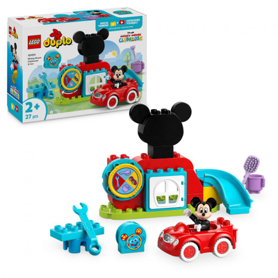 Set ndërtimi Disney Mickey Mouse Clubhouse Car, lodër për fëmijë, shumëngjyrësh