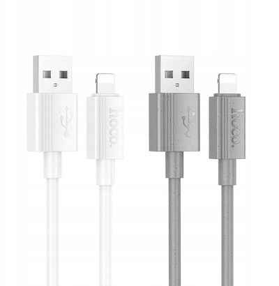 Kabllo USB në Lightning Hoco X107, 1m, 2.4A, gri
