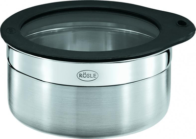 Tenxhere Rösle 700 ml, çelik inox me kapak silikoni, ngjyrë argjendtë