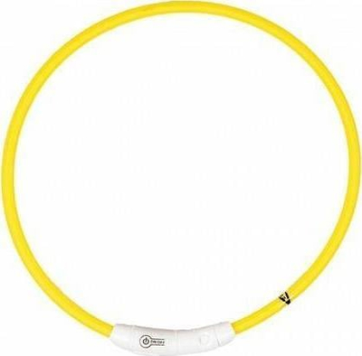 Qafore qeni Duvo+ me dritë LED, USB, najllon, 45cm, e verdhë