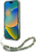 Mbulesë telefoni Guess IML Flowers Allover Electro and Pearl Strap MagSafe për iPhone 16 Pro 6.3\", me rrip me rruaza, jeshile