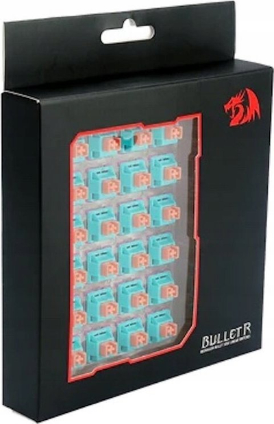 Механички свичеви Redragon A113 R Bullet, линеарни, сет 24 парчиња, црвени