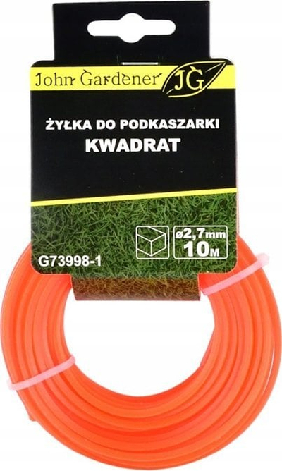Linjë prerëse John Gardener G73998-1, 2.7mm, 10m, portokalli