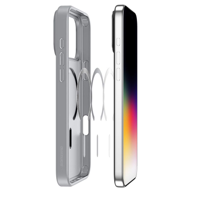 Mbulesë telefoni Dux Ducis Yind për iPhone 17 Pro, përputhet me MagSafe, gri