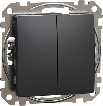 Ndërprerës i dyfishtë shkallor Schneider Electric Sedna Design, 2300W, IP20, antracit i zi