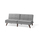 Divan krevat Beliani Ronne, material stof, 2 persona, gri e hapur