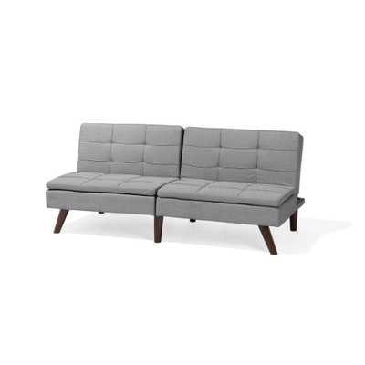 Divan krevat Beliani Ronne, material stof, 2 persona, gri e hapur