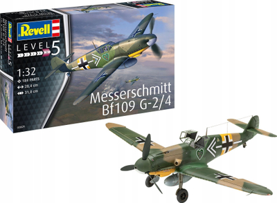Model avion Revell Messerschmitt Bf109G 2/4, shkallë 1:32, plastik, shumëngjyrësh