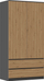 Garderobë Topeshop Malwa SS-90, anthracite, Artisan Oak