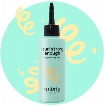 Piling enzimatik për skalp Twisty I Curl Strong Enough, 150ml