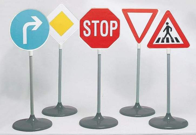 Set tabela rrugore Klein Large Road Signs, 72cm, për fëmijë