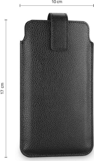 Xhep telefoni Tech-Protect SM65, universal 6.0-6.9", lëkurë eko, i zi