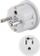 Adapter udhëtimi për prizë US në EU, Type B në CEE 7/7, i bardhë