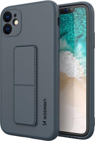 Kapak telefoni Wozinsky Kickstand Case Samsung Galaxy A72 4G, silikon i butë, me stand, blu