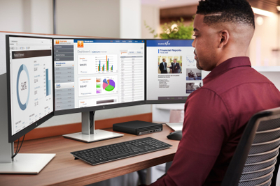 Monitor HP E-Series E24d, 23.8", 1920 x 1080, Full HD, i zi