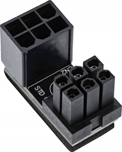 Përshtatës energjie InLine Power Adapter Internal, ATX 6 pin, 180°, i zi