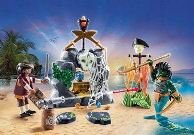 Set lodrash Playmobil Pirates 71420, Pirat kundra Zhytesit, 55 pjesë, shumëngjyrësh