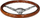 Timon portov Steering Wheel 380MM Wood Style, 380mm, stil druri, kafe