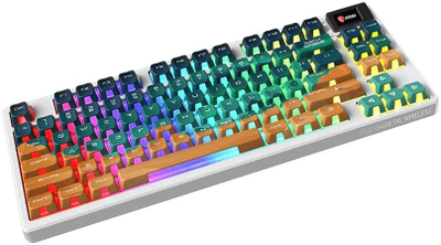 Tastierë mekanike MSI Forge GK600 TKL W Mars, wireless, RGB, e bardhë