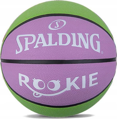 Top basketbolli Spalding Rookie R.5, madhësia 5, gomë, lejla me jeshile
