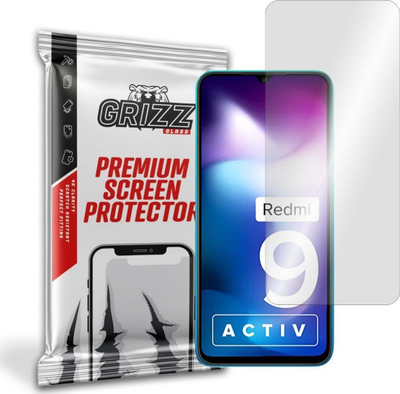 Xham mbrojtës hibrid GrizzGlass për Redmi 9 Activ, fleksibël, transparent