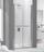 Dyra dushi Sanplast Prestige III DD PRIII-80, xham 6 mm, profil krom, transparente