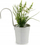 Vazo varëse Ibergarden Hanging Pot 1, llamarinë, 13.3x24x27cm, e bardhë