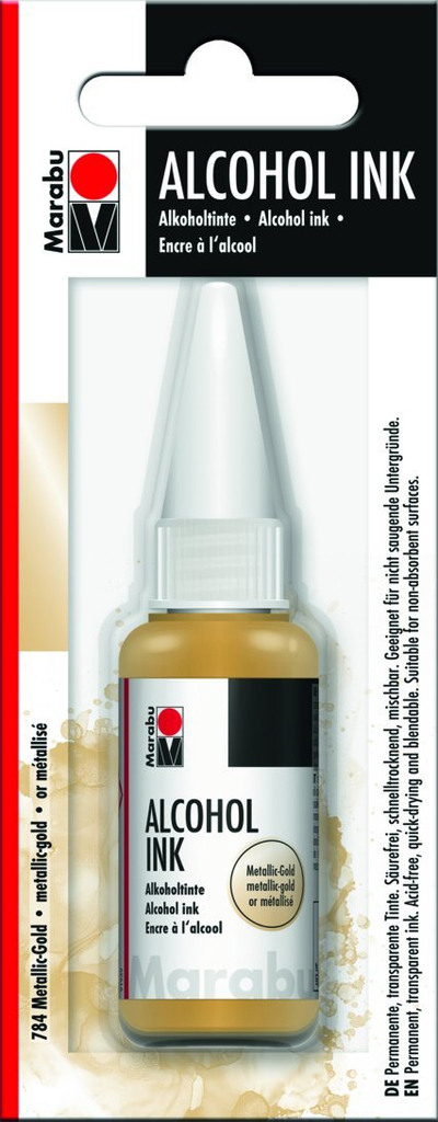 Bojë alkooli Marabu Permanent Alcohol Ink, 20 ml, gold metalike e artë