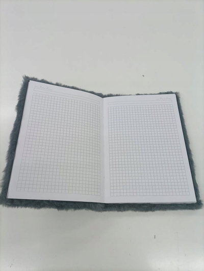 Ditar plush Notes Fox Diary A5, me vija katrore, shumëngjyrësh