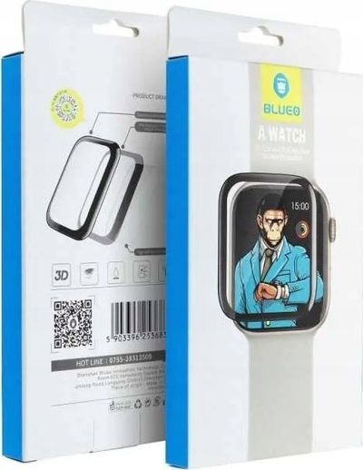 Xham mbrojtës Blueo Mr Monkey për Apple Watch SE 40mm, 5D, i zi