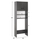 Mobilie për rrobalarëse Terry melamine 64×29×181 cm (HM9122.13), gri