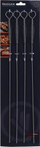 Set hellash barbecue pa markë, 4 copë, çelik inox, ngjyrë argjendtë