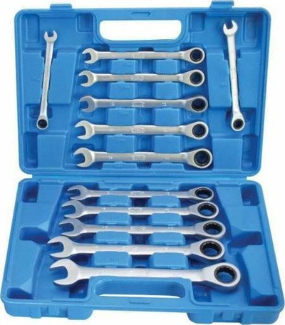 Set çelësa kombinim me racë Asta Tools, 12 copë, 8-19 mm, me shkëlqim